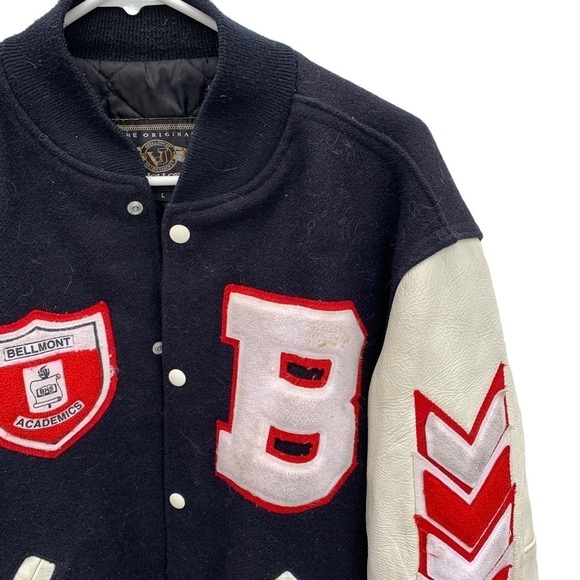 Vintage Bellmont Lettermans Varsity Jacket High School Size Large - Picture 4 of 9